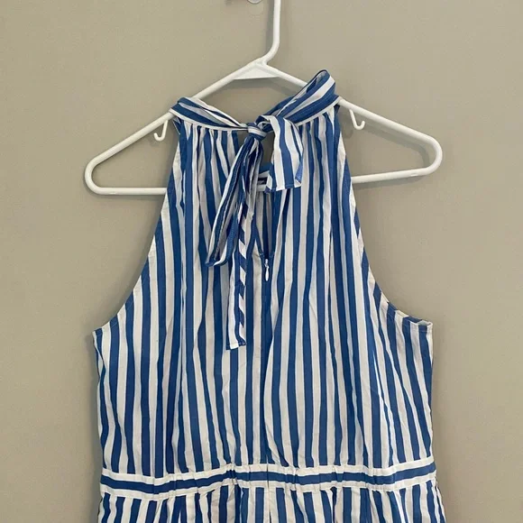 J. Crew Blue and White Striped Jumpsuit - Picture 12 of 13